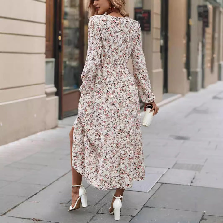 Dame Maxikjole med blomster mønster Stilla