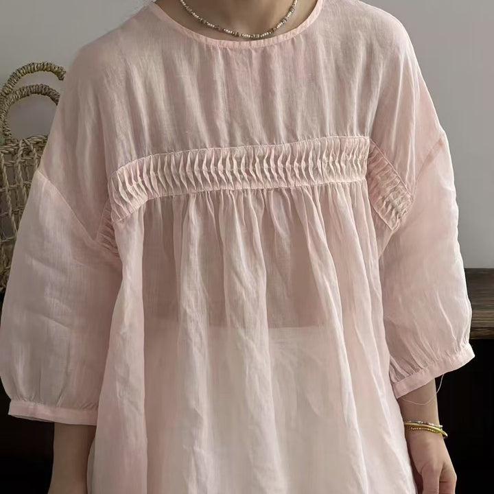 Femme Rüschenausschnitt Boho-bluse Stilla