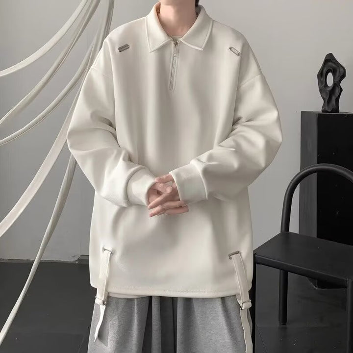 Damer Sporty Pullover med moderne ståkrave og funktionel lynlås Stilla