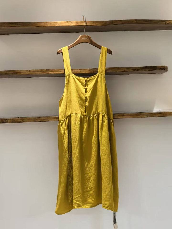 Femme Afslappet Fit Knap-Front Solkjole Stilla