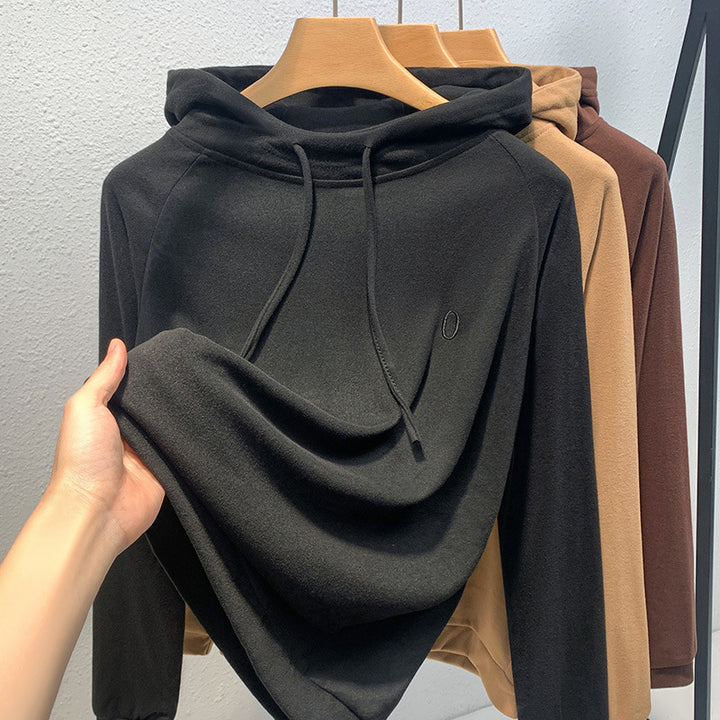 Dame Hoodie i blødt fleece med hætte og afslappet pasform Stilla