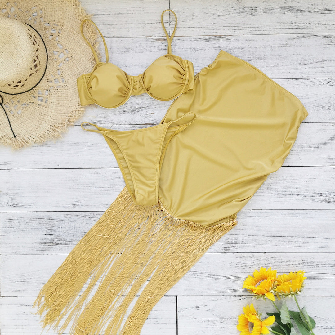 Kvinde bikini-sæt med polstret top og højt skåret trusse Stilla