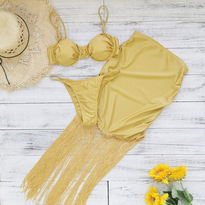 Kvinde bikini-sæt med polstret top og højt skåret trusse Stilla