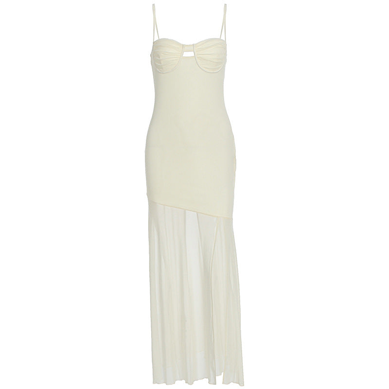 Dame maxikjole med elegant cut-out og flydende design Skovae