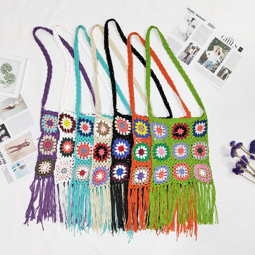 Damer Bohemian Hæklet Skuldertaske Stilla