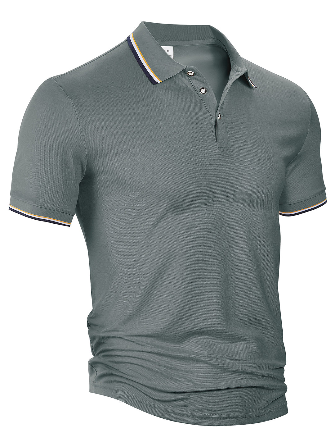 Herrer polo t-shirt med åndbar struktur og modige accenter Stilla