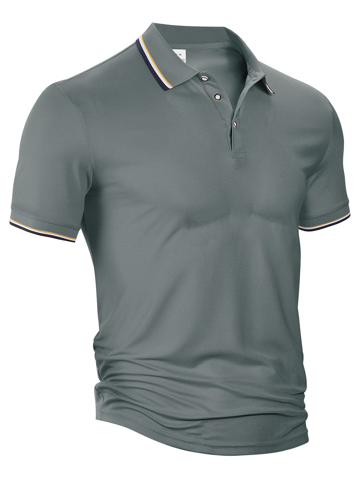 Herrer polo t-shirt med åndbar struktur og modige accenter Stilla