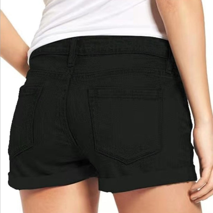 Dame Ripped Denim-Shorts med moderne design og afslappet snit Stilla