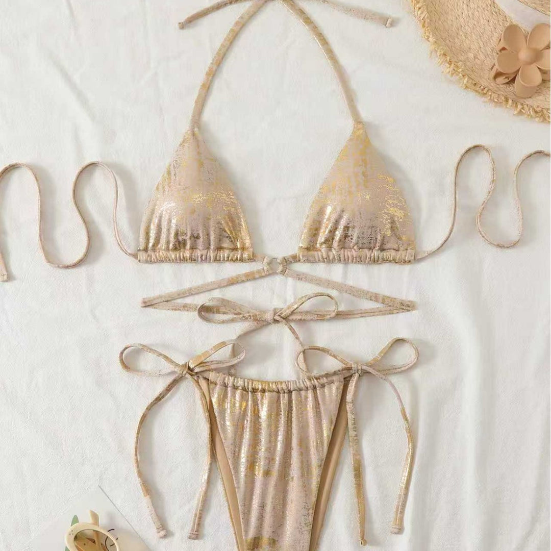 Dame Triangel-Bikini med elegant knude-design Skovae