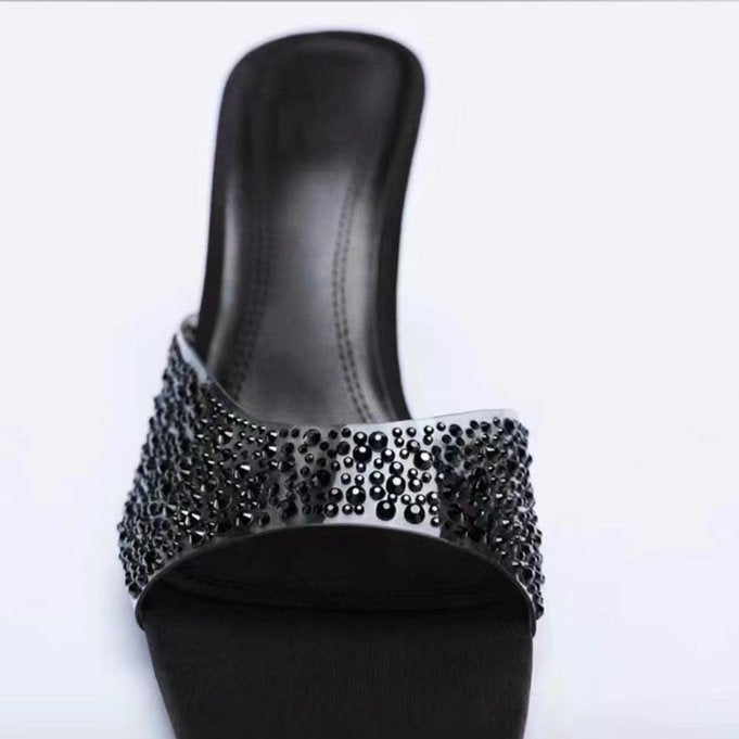 Dame Glitrende High Heels Sandaler Stilla