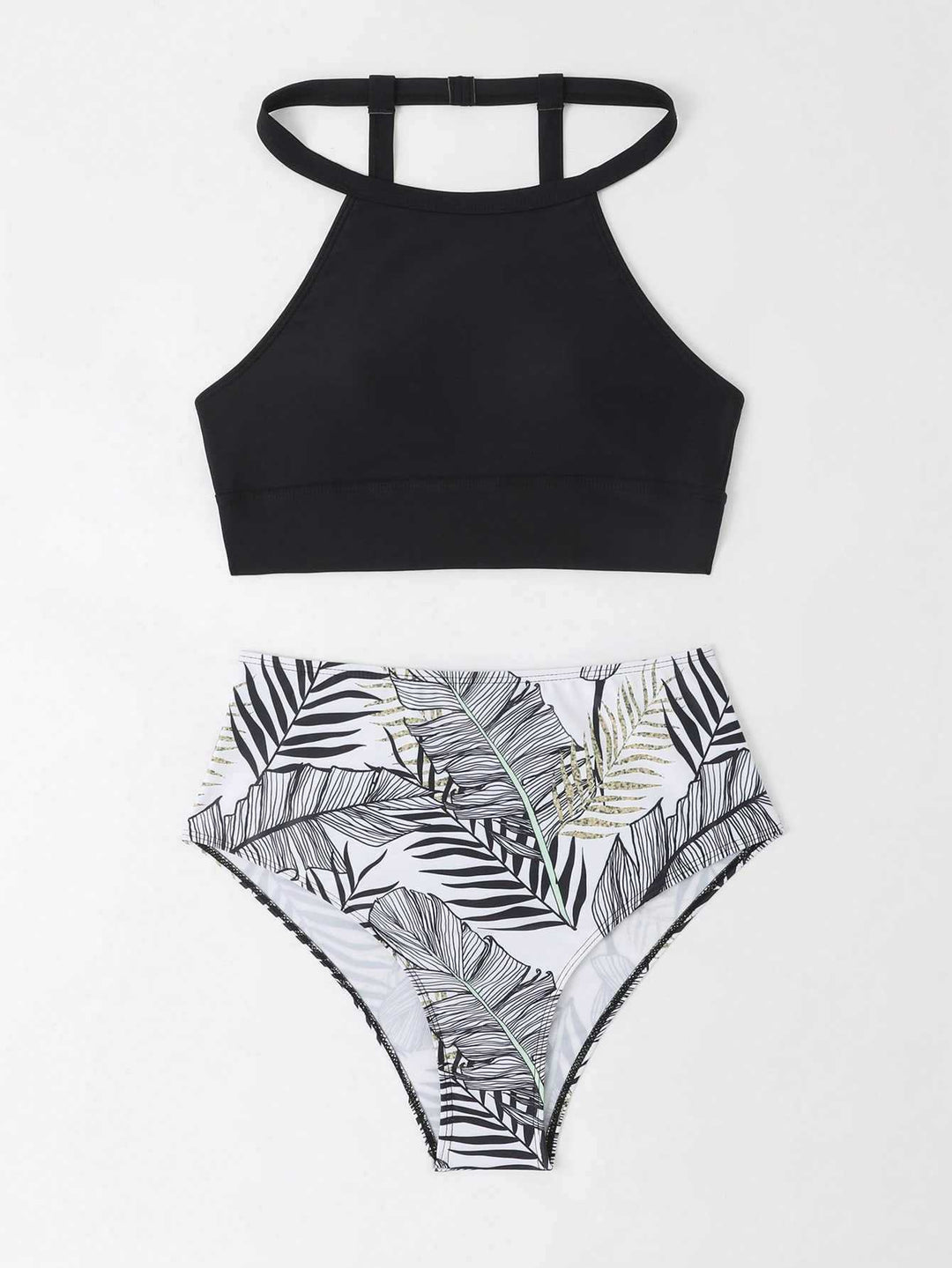 Dame Sporty bikini med højt skåret trusse og moderigtigt crop-top Stilla