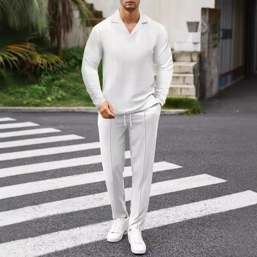 Herre elegant fritidslook i åndbart materiale Stilla
