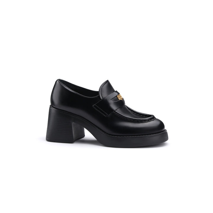 Dame Chunky Heel Slipper med dekorativt bånd Stilla