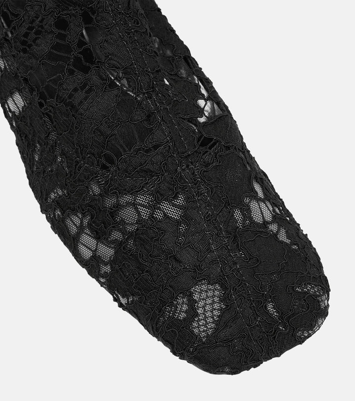Femme Over-knæet Spids-detail Stiletto Støvler Stilla