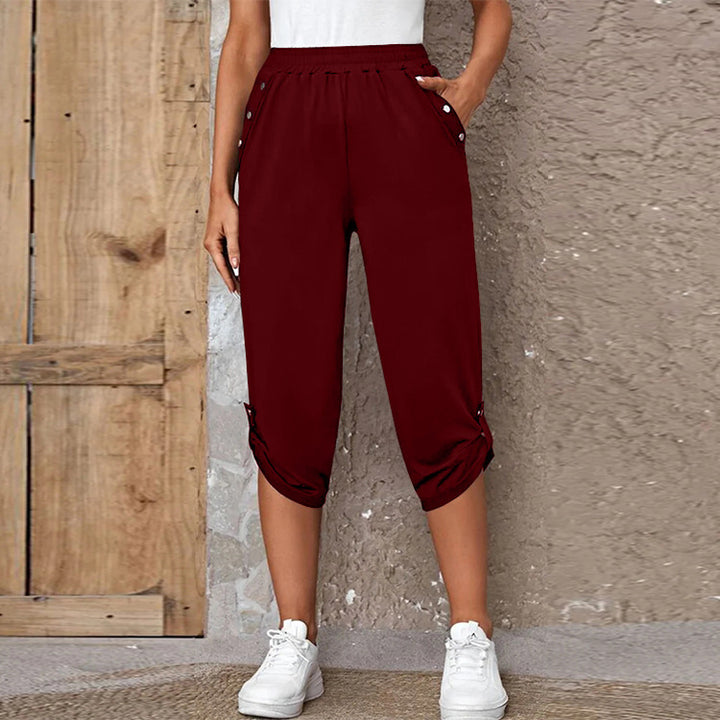 Dame Relaxed Fit Cropped Fritid Bukser Stilla