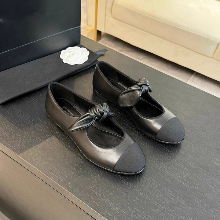 Dame Retrò Bue-Detail Ballerinas Stilla