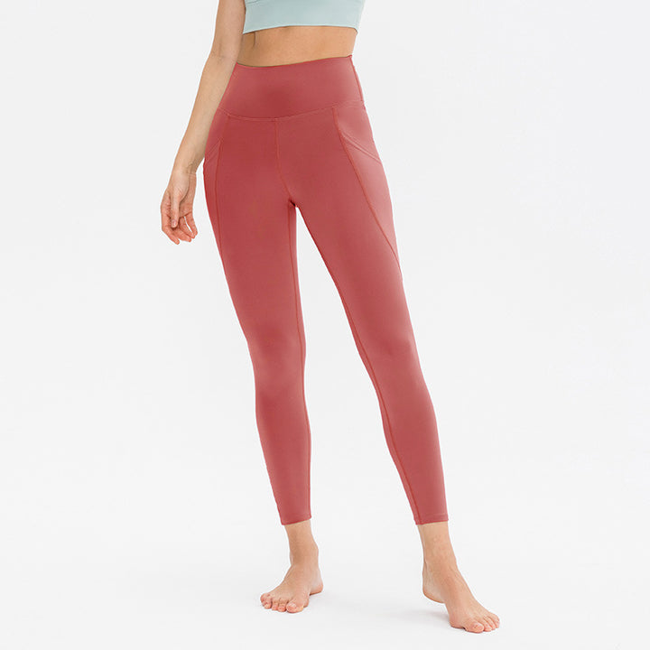 Dame højtydende funktionsleggings med lommer og høj talje Stilla