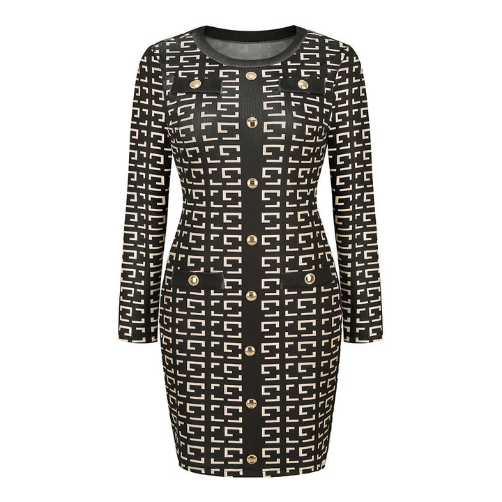 Stilla | Bodycon Rund Hals Lange Ærmer Sweat Mini Kjole