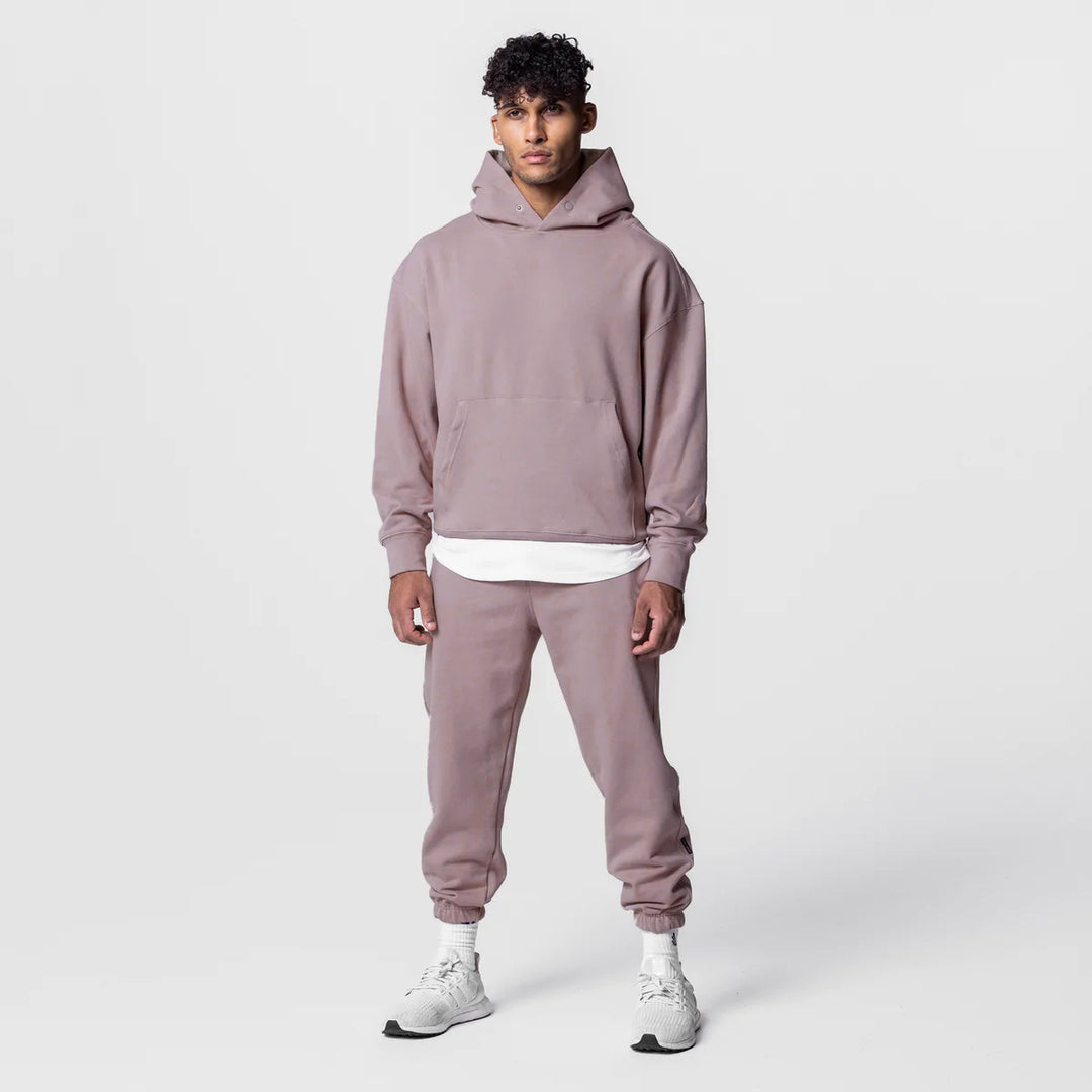 Herrer afslappet hoodie med kængurulomme Stilla