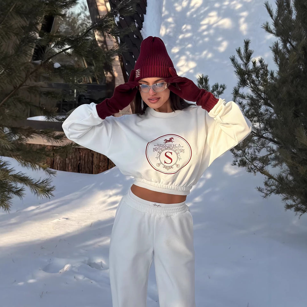 Kvinders afslappede hoodie med elastisk talje og distinkt logo Stilla