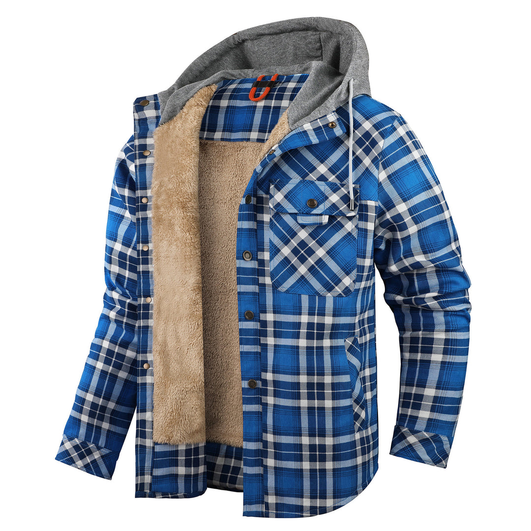 Herrer flanneljakke med blødt foer Stilla
