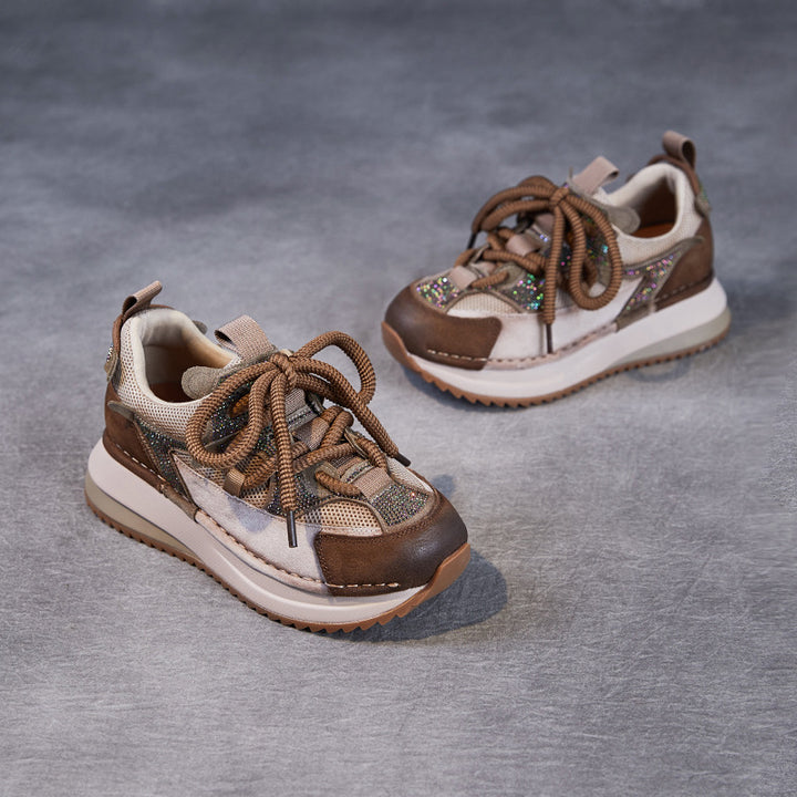 Kvinder Fritid Sport Sneakers med funklende accenter Stilla