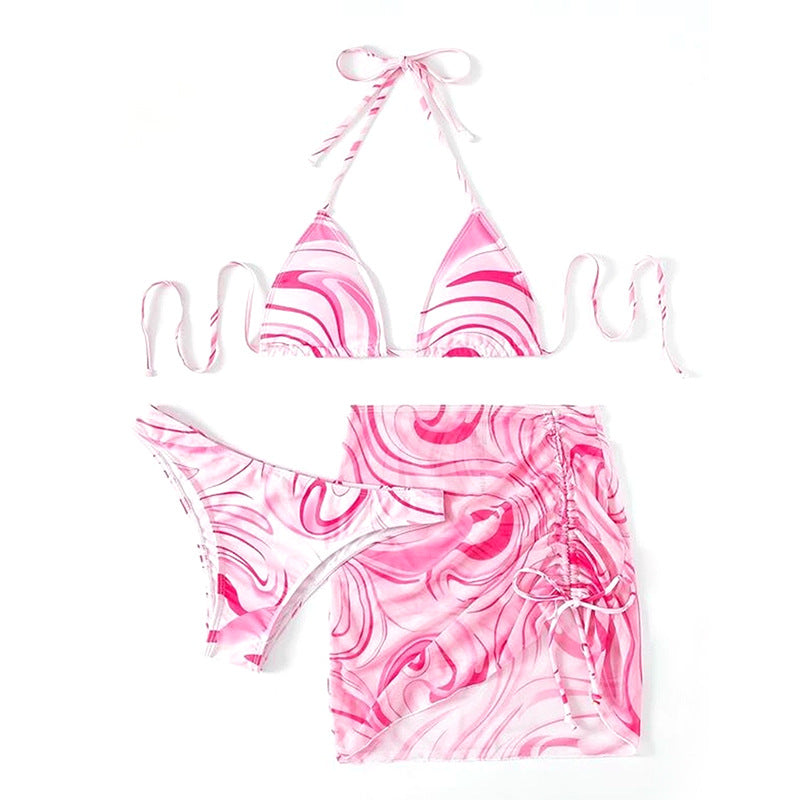 Dame bikini-sæt med raffineret ringdetalje og elegant nederdel-bukser Stilla