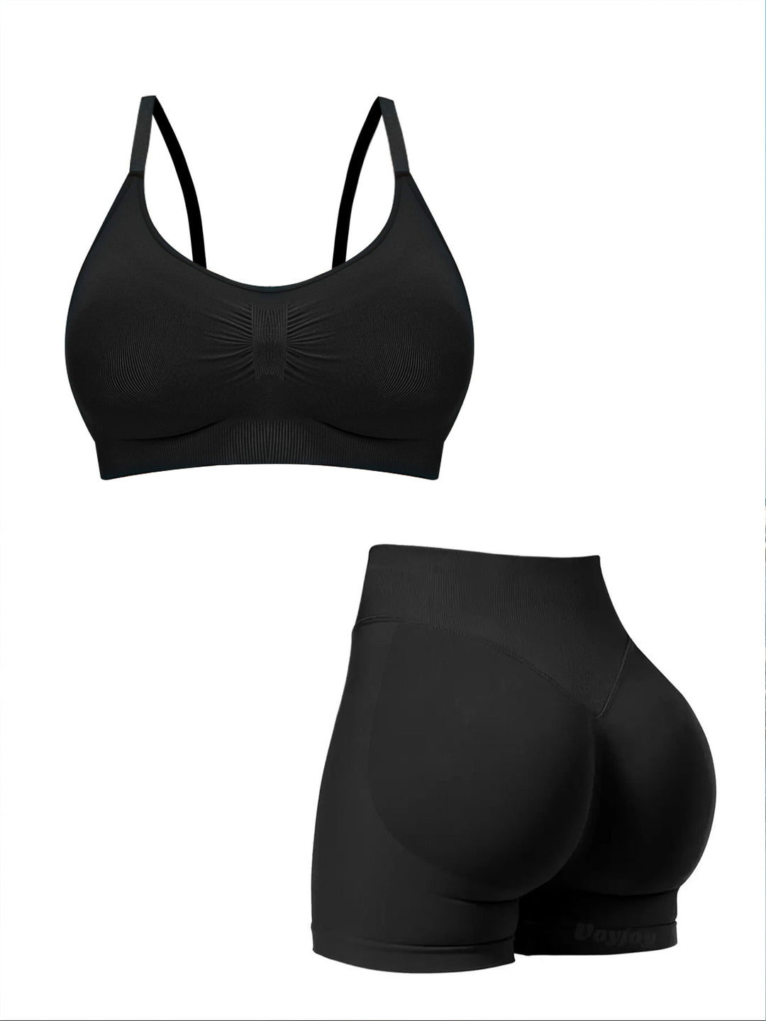 Dame sporty bralette-bh med sømløs pasform og elastisk underbånd Skovae