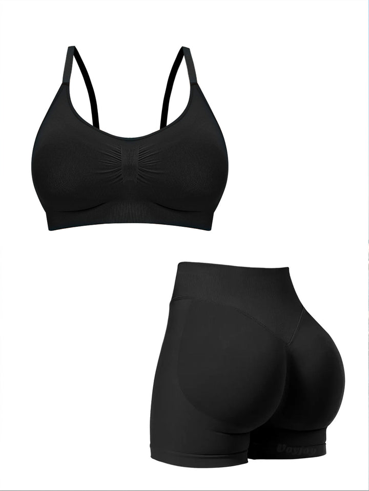 Dame sporty bralette-bh med sømløs pasform og elastisk underbånd Skovae