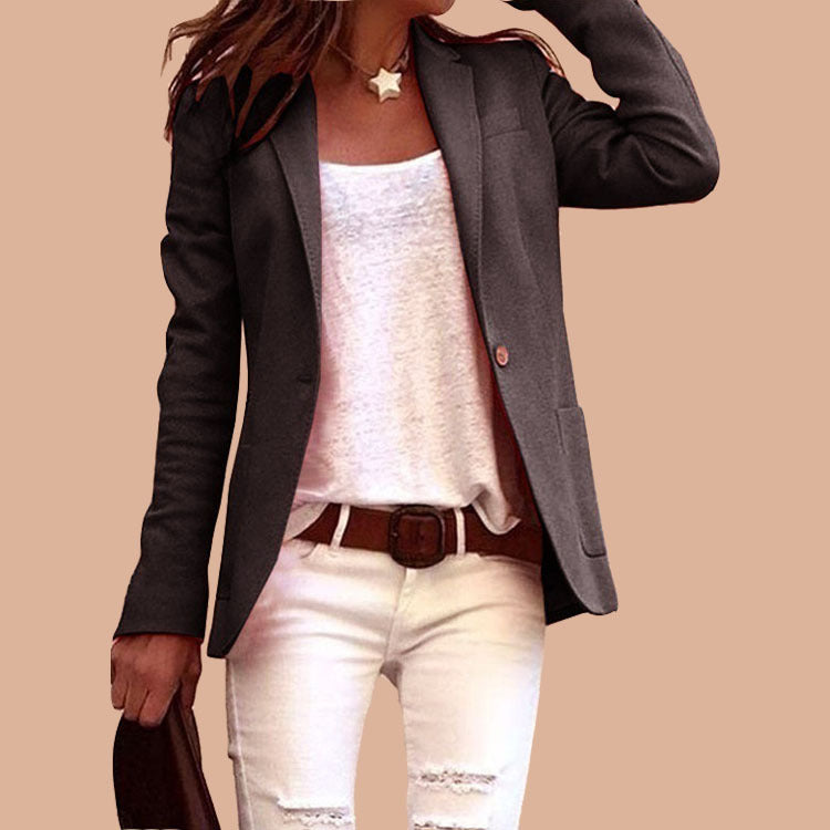 Dame elegant snit blazer med fin tekstur og moderne detaljer Stilla