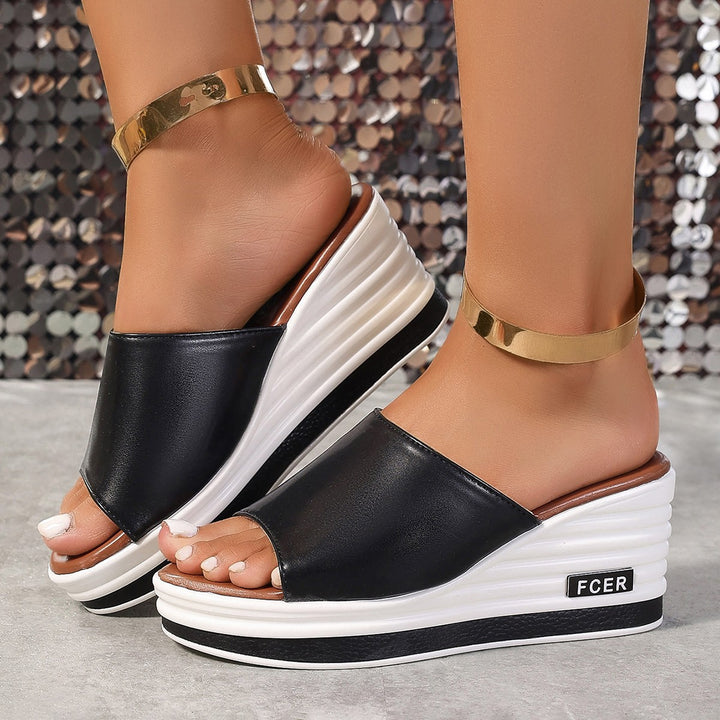 Dame Platform Sandaler med Leopardmønster Stilla