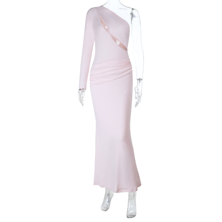 Dame Elegant Maxikjole med asymmetrisk snit og raffineret cut-out Skovae