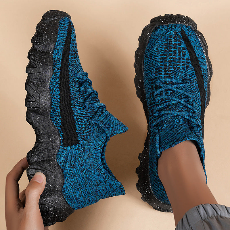 Dame Sporty Sneakers med fleksibelt strikdesign og polstret sål Stilla