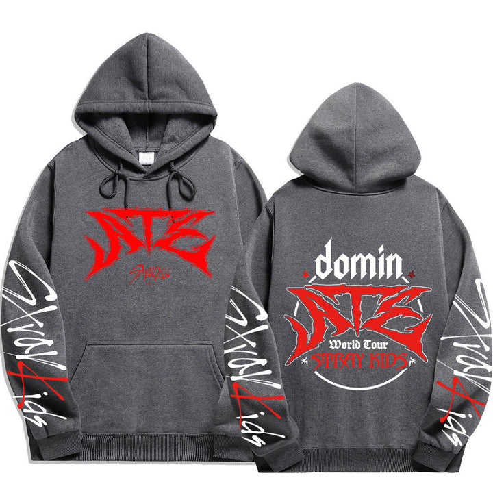 Dame hoodie med iøjnefaldende grafisk design Skovae