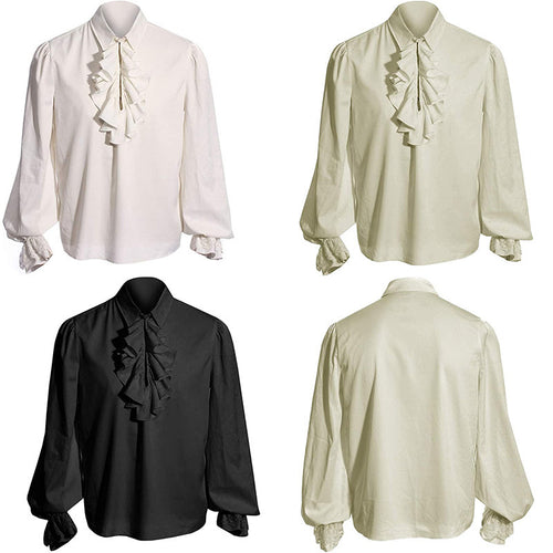 Dame elegant bluse med flæse detaljer og lange ærmer Stilla