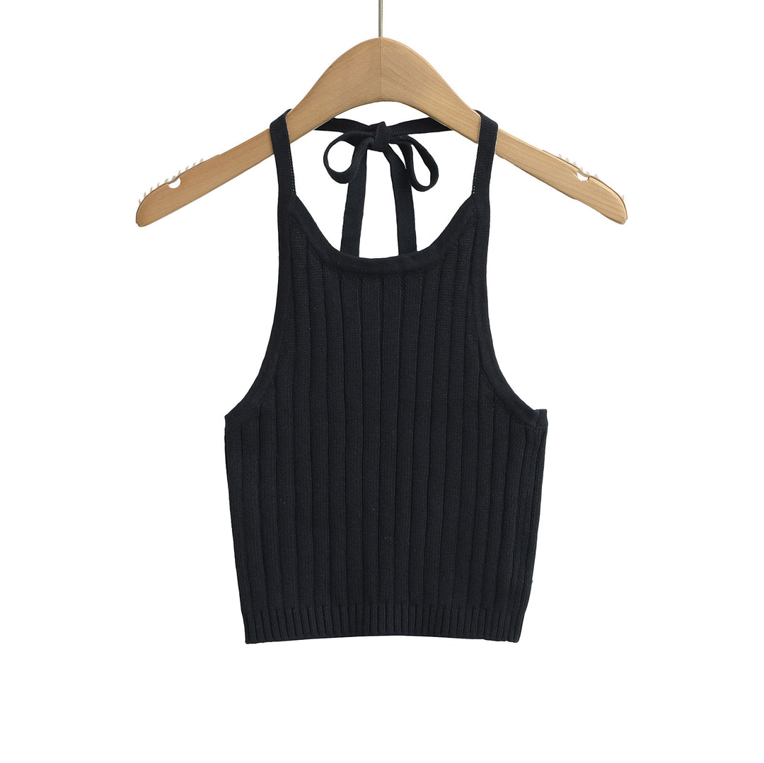 Femme Rippstrik Halter Crop Top Stilla