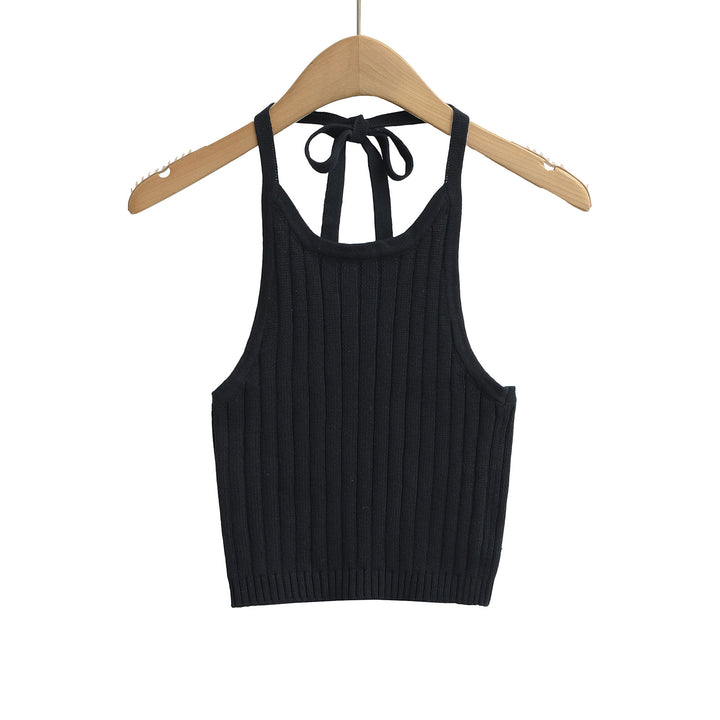 Femme Rippstrik Halter Crop Top Stilla