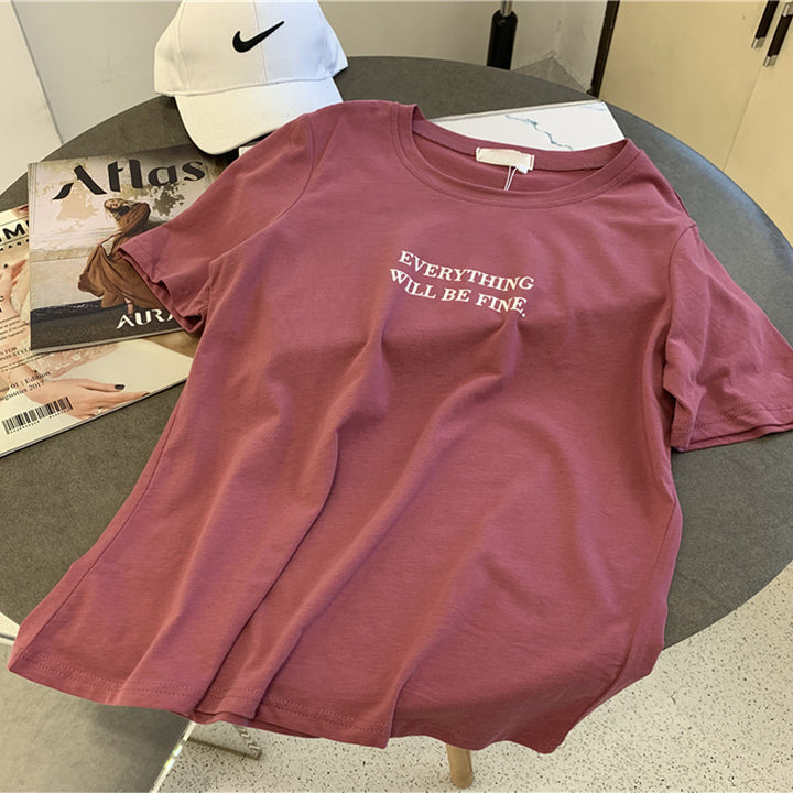 Femme Casual Grafik T-shirt med positiv affirmation Stilla