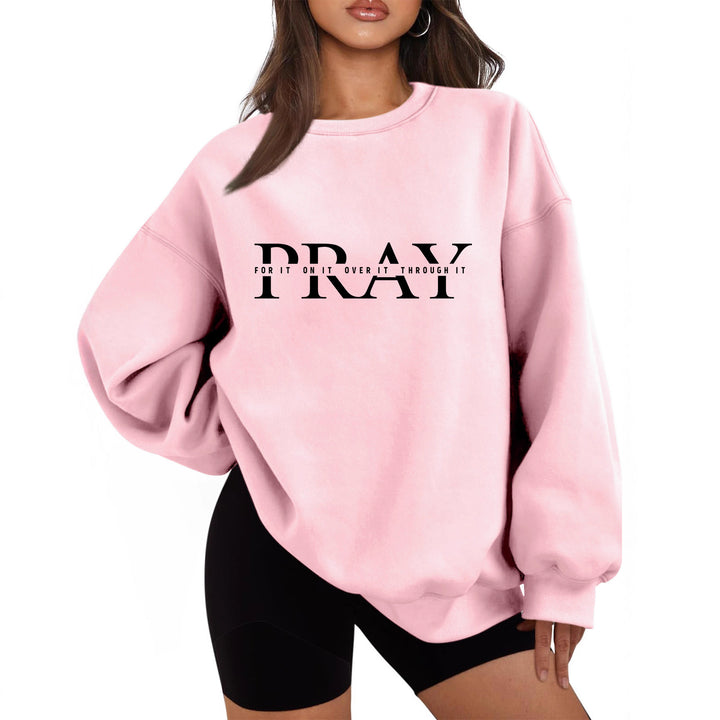 Kvinders sweatshirt med oversized snit og inspirerende print Stilla