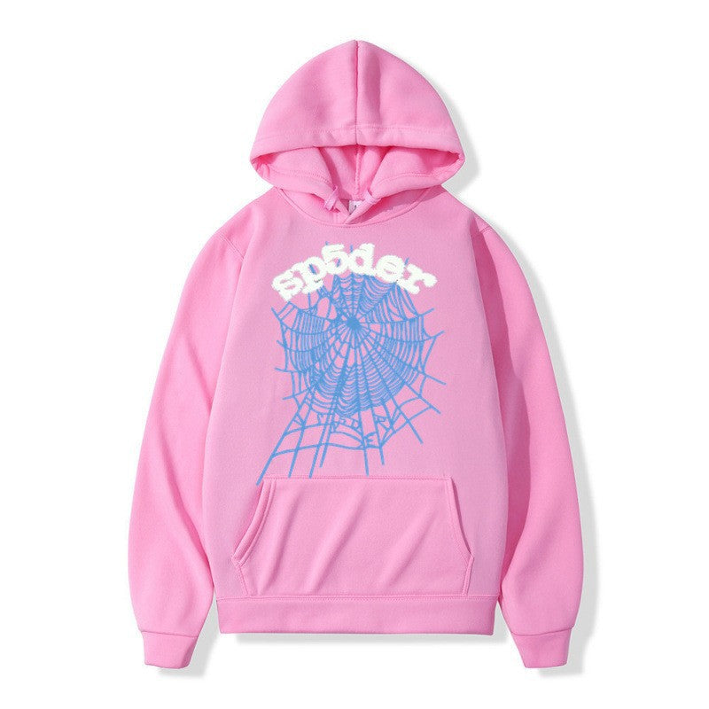 Kvinders hoodie med kreativ edderkopmønster og komfortabel pasform Skovae