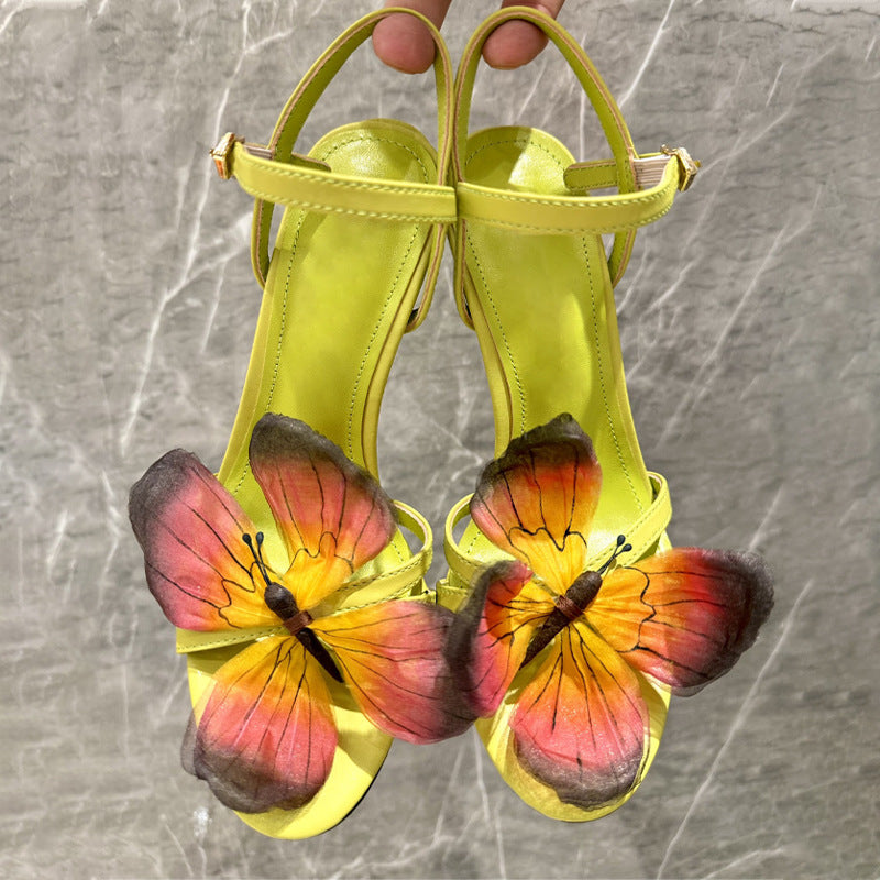 Dame Strappy Sommerfugl Detalje Sandaler Stilla