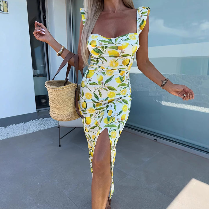 Dame sommerkjole med blomsterdesign Stilla