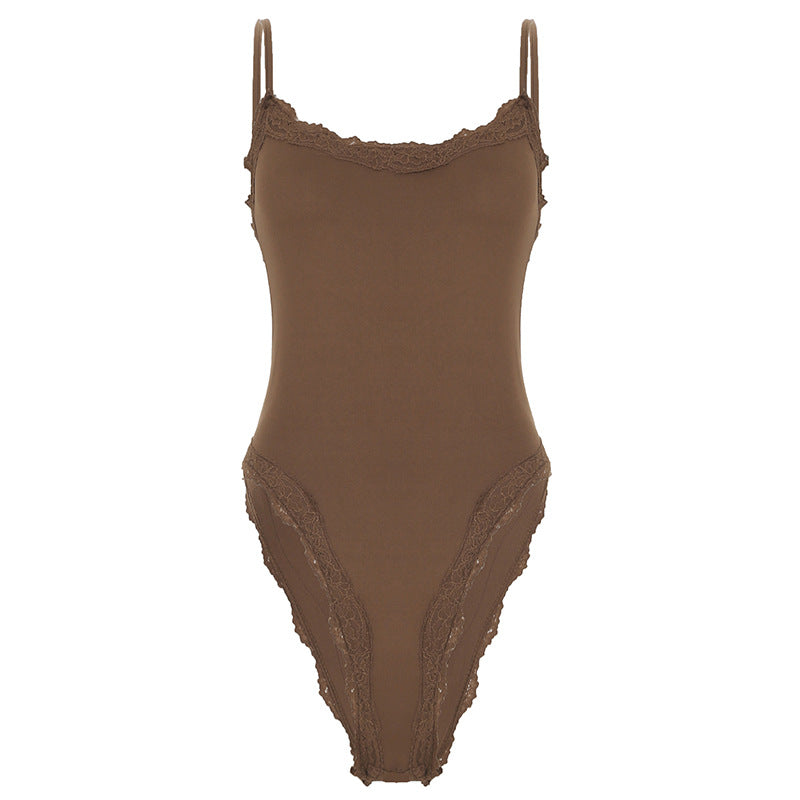 Dame body med elegante spidsdetaljer Skovae