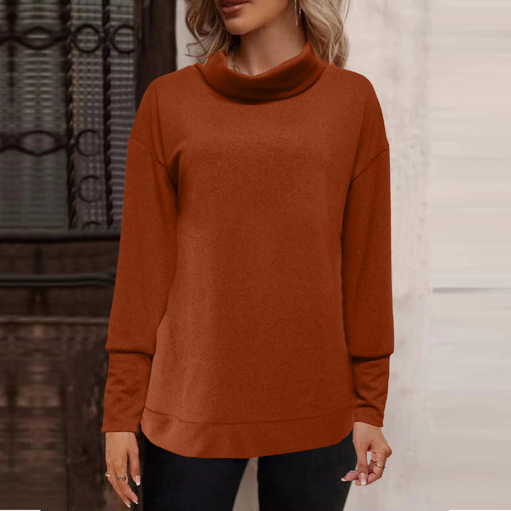 Dame afslappet sweater med rullekrave Stilla