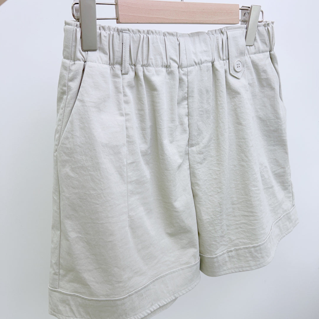 Dame let bomulds shorts med elastisk linning og praktiske lommer Stilla