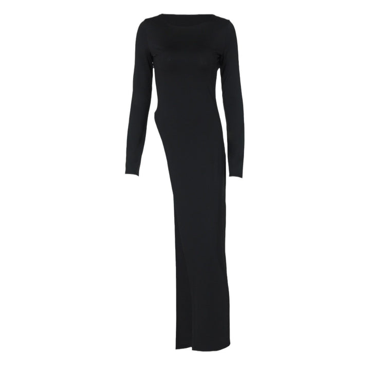 Dame elegant longsleeve overdel med sidelang split og vide ærmer Stilla