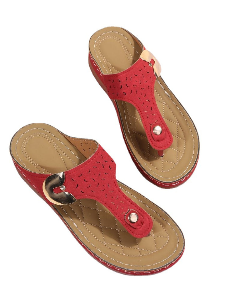 Dame fodseng-sandaler med moderigtigt hjerte-design og komfortabel sål Stilla