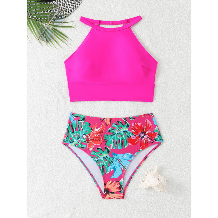Dame Sport-Bikini med højt skåret bund og moderne Racerback Stilla