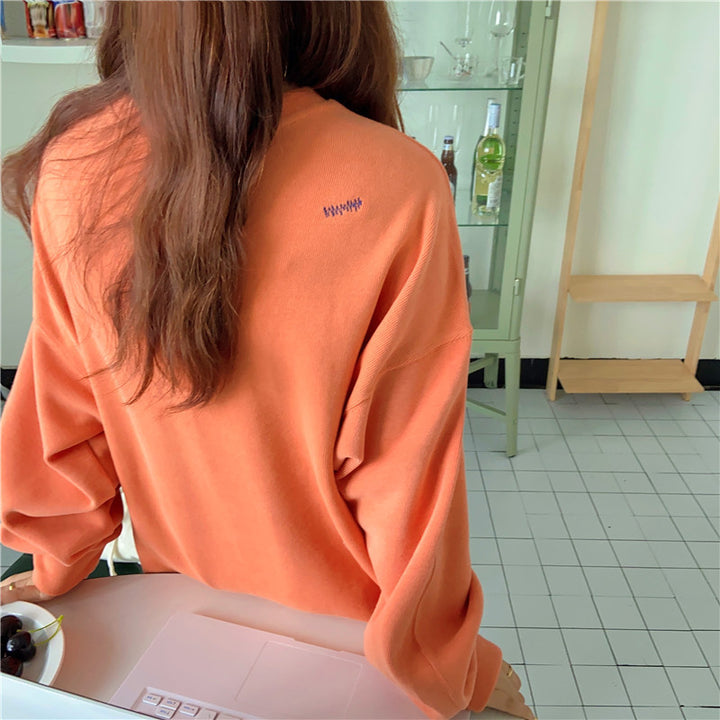 Dame Soft Touch Oversized Sweatshirt med stilfuld skrift Stilla