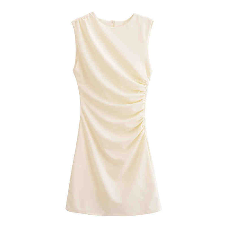 Femme Elegante ærmeløs flæsekjole Stilla